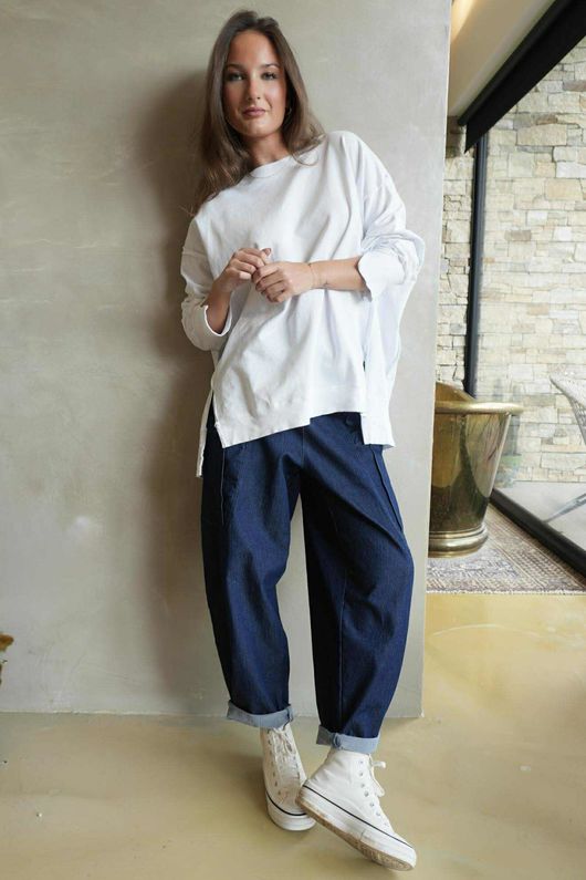 Juno Soft-Stretch Barrel Jean Dark Denim /50 =